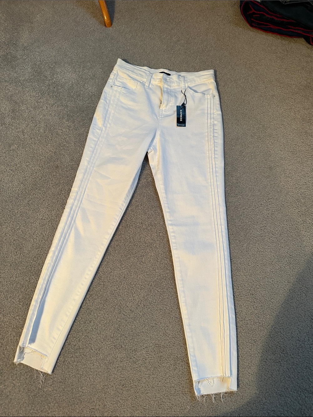 Express High-Rise Skinny Jeans with Side Seam Detail